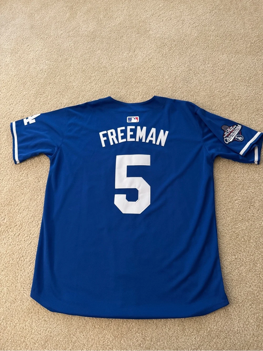 New Nike Royal Blue Dodgers Jersey - Freddie Freeman #5 Size XL
